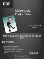 Metrorragia Postparto