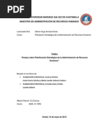 Ensayo Sobre La Administración Estratégica de La Administración de Recursos Humanos