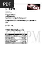 Kfupm: Supply Chain Management System For Ejada Company SRS