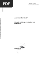 As 1288-2006 Glass in Buildings - Selection and Installation