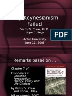 Why Keynesianism Failed