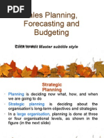 Sales Planning and Forecasting