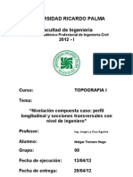 Caso Perfil Longitudinal y Secciones Transversales Con Nivel de Ingeniero