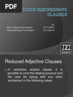 Reduced Subordinate Clauses