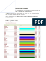 Color Names Supported by All Browsers
