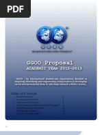 GGOO Proposal: ACADEMIC YEAR 2012-2013