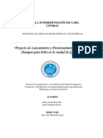 Proyecto de Lanzamiento y Posicionamiento de Un Nuevo Shampoo para Bebés en La Ciudad de Guayaquil"