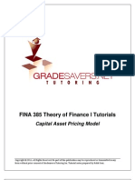 FINA 385 Theory of Finance I Tutorials CAPM