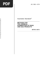 As 1383-1974 Methods For The Chemical Examination of Eggs and Egg Products