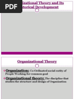 Historical Development of Organizational Theory