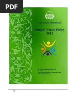 Punjab Youth Policy 2012 Dr. Allah Bakhsh Malik