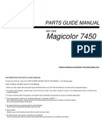 Konica Minolta Magicolor 7450 Parts Manual