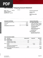 CIBC Bank Statement DOB Aug 18 1966 Driv Lic M21280410665818