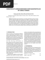 Oxidation of Carbon Monoxide Over Nanoparticles of Cobalt Oxides