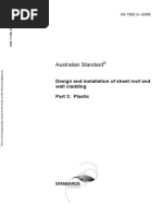 As 1562.3-2006 Design and Installation of Sheet Roof and Wall Cladding Plastic