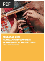 Mindanao 2020: Peace and Development Framework Plan 2011-2030 (Executive Summary)