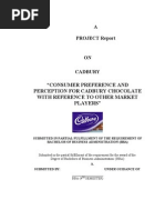 Consumer Preference and Perception For Cadbury Chocolate With Reference To Other Market Players