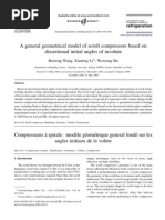 A General Geometrical Model of Scroll Compressor Based On Discretional Initial Angle of Involute