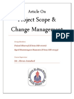 Project Scope and Change Mangement