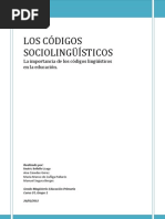 Ensayo. Los Códigos Sociolingüísticos.