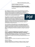 DS0062012TR Reglamento de La Ley #29741, Ley Que Crea El Fondo Complementario de Jubilación Minera, Metalúrgica y Siderúrgica