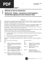 As 1683.26-2001 Methods of Test For Elastomers Rubber Vulcanized or Thermoplastic - Accelerated Ageing and Hea