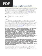 FFT Algorithm Implement in C