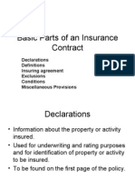 Basic Parts of An Insurance Contract