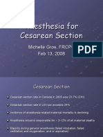 Anesthesia For Cesarean Section