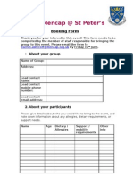 Booking Form ST Peters Vs1