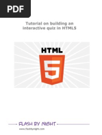 Tutorial On Building An Interactive Quiz in HTML5
