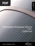 Newcastle Business School MBA Brochure