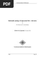 Hydraulic Analogy of Supersonic Flow - Lab Notes: EUROAVIA Symposium