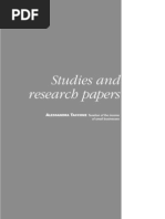 Studies and Research Papers: Lessandra ACCONE Taxation of The Income