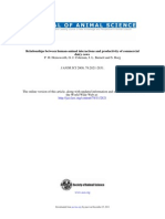 Dairy Cows Relationships Between Human-Animal Interactions and Productivity of Commercial