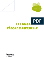 Le Langage A L Ecole Maternelle