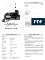 Owners Manual: Am / SSB Two Way Citizens Band Mobile Transceiver With Starlite Face Plate