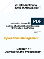 Course: Introduction To Operations Management