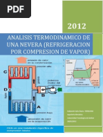 Analisi Termodinamico de Una Nevera