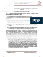 Control y Tratamiento Contable de Los Materiales Defectuosos o Consider A Dos Averiados