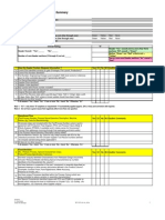 Control Plan Audit Form