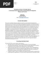 2012 Syllabus Community-Based Approaches To International Developments - Theory and Practice Version 3.0