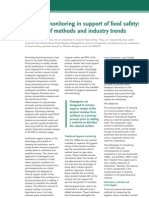 Hygiene Monitoring in Support of Food Safety - A Review of Methods and Industry Trends