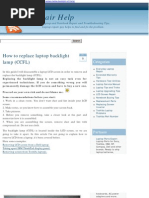 How To Replace Laptop Backlight Lamp (CCFL)