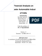 Financial Analysis On 2 Wheeler Automobile Industry of India