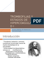 Trombofilia e Hipercoagulablidad