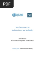 WHO/HAI Project On Medicine Prices and Availability: Review Series On Pharmaceutical Pricing Policies and Interventions