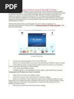 Connecting Samsung Mobiles To Internet Through PC Studio