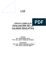 Evaluacion de Calidad Educativa