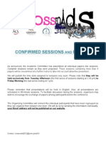 Crossroads 2012 - Confirmed Sessions and Papers